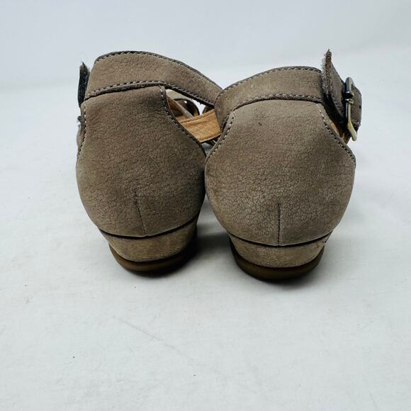 Dansko Taupe Leather Buckle Strap Wedge‎ Sandals Size 39 Comfort Classic Basic - Picture 8 of 14